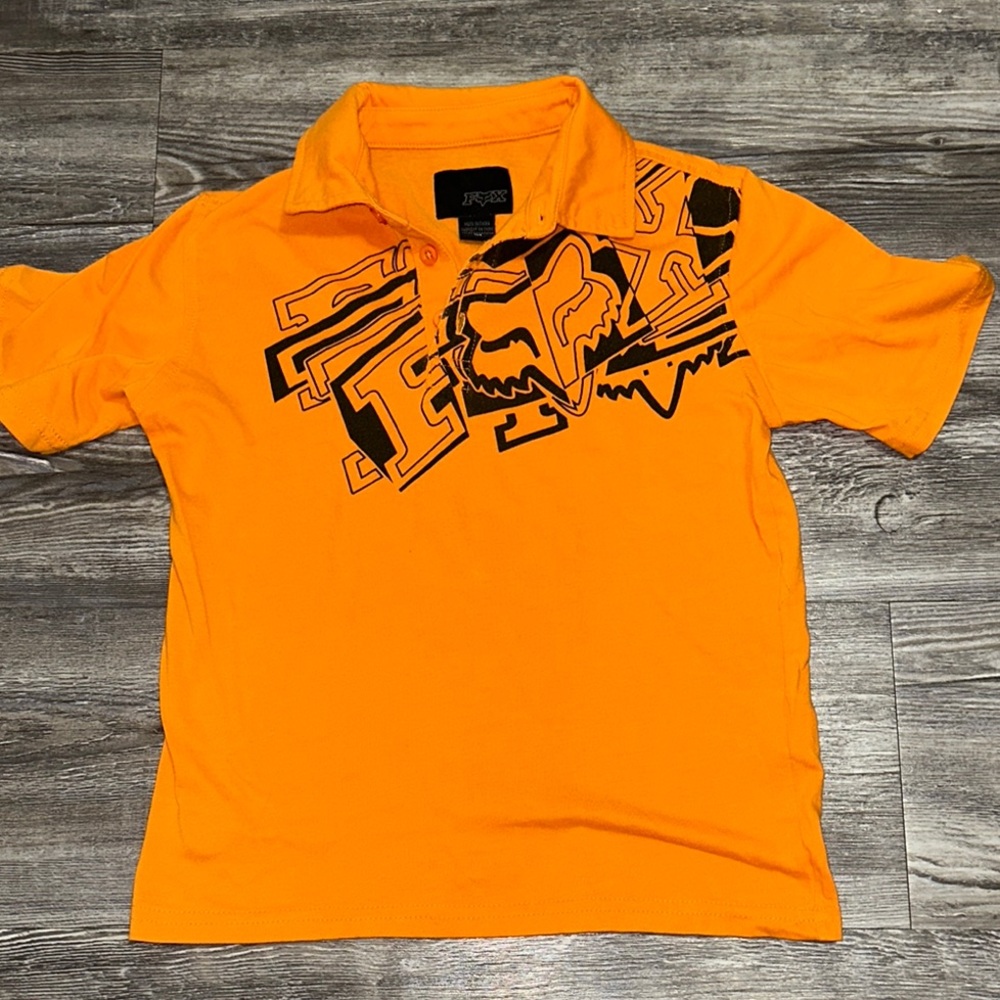 Fox Kids Orange and Black Graphic Shirt